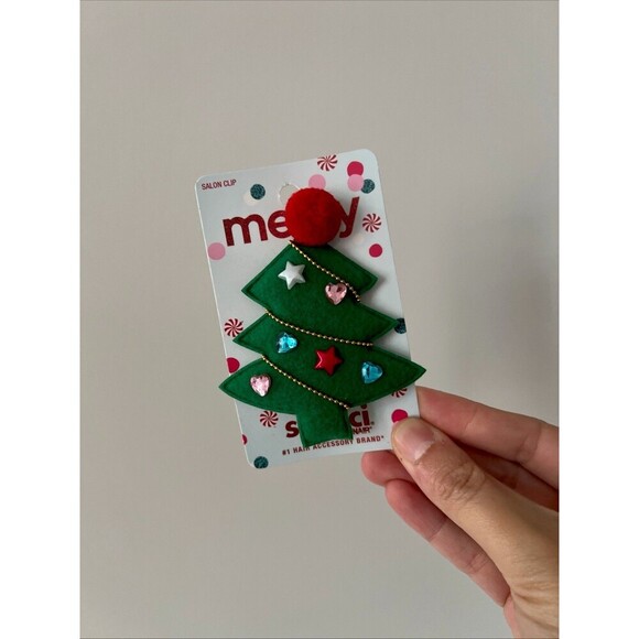 Scunci By Conair Girl’s Hair Clip Decorated Christmas Tree NEW - Picture 1 of 4